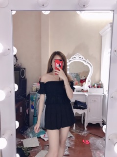 áo nhúng bẹt vai dễ thương