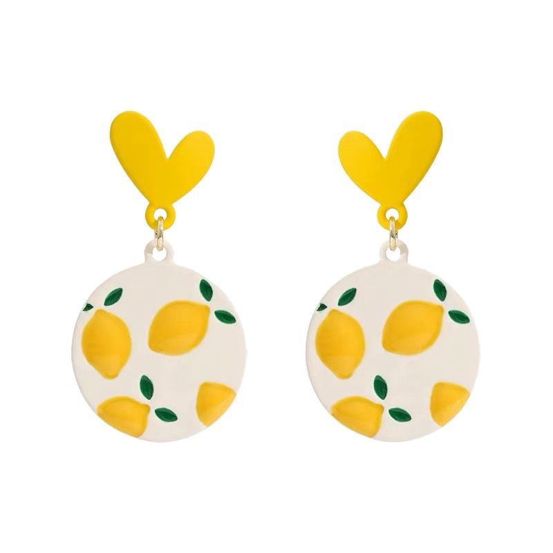 Khuyên tai mặt hình hoa màu vàng cỡ nhỏ đáng yêu