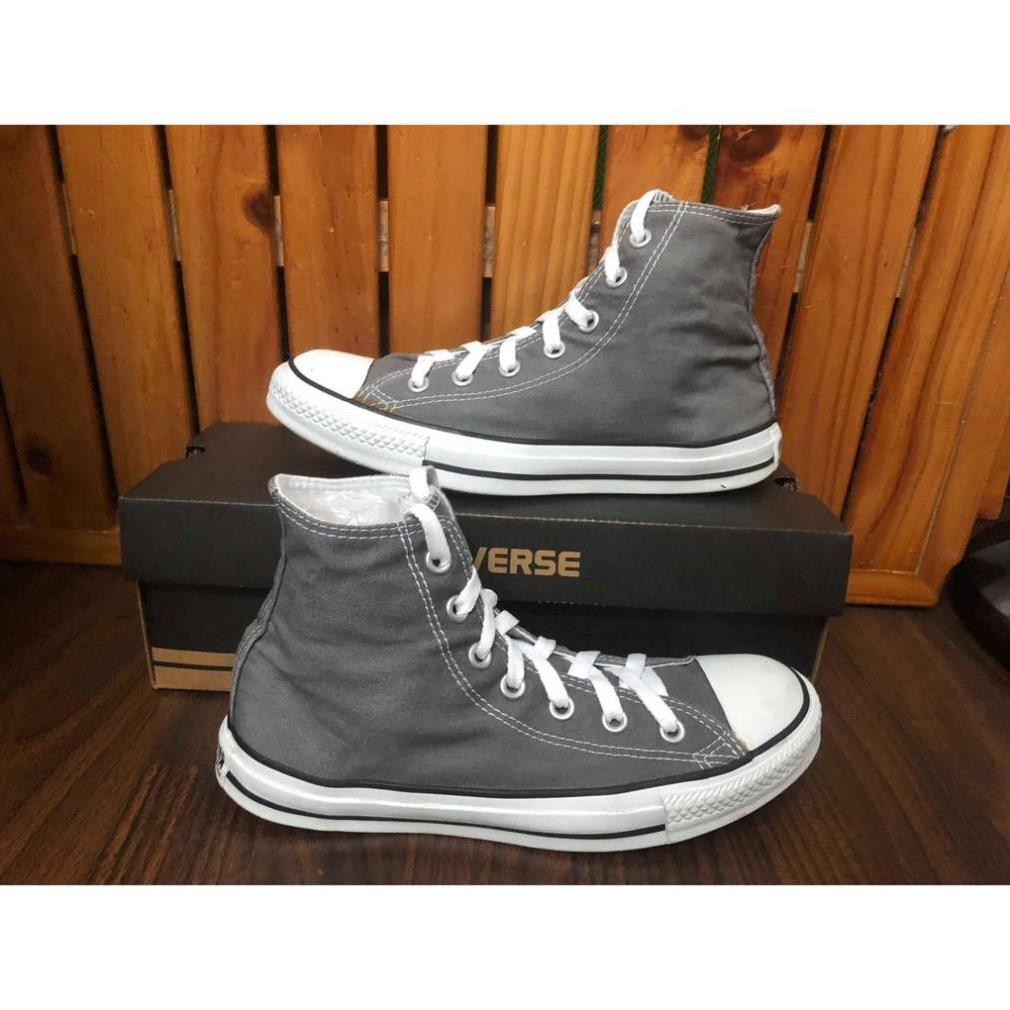 [Xả] GIÀY SNEAKERS CONVERSE XÁM CỔ CAO SIZE 39 FULL BOX (REAL/2HAND)(CÓ BẢO HÀNH) [Sẵn Hàng] '