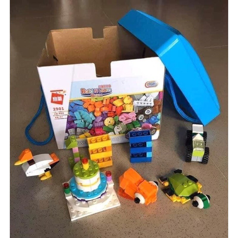 Bộ lego vuông xanh 460 chi tiết