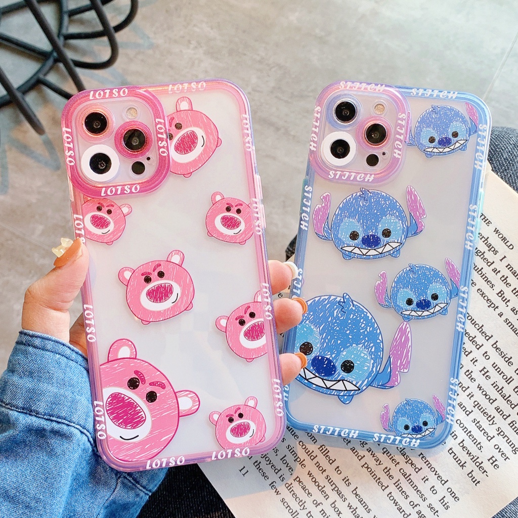 Ốp Điện Thoại Trong Suốt Chống Sốc Hình Hoạt Hình Cho iPhone 14 / 13 / 12 / 11 / X / 8 / 7P