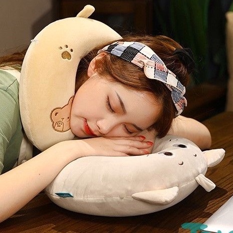 Gối cổ chữ U cao su non Thú Cưng đáng yêu