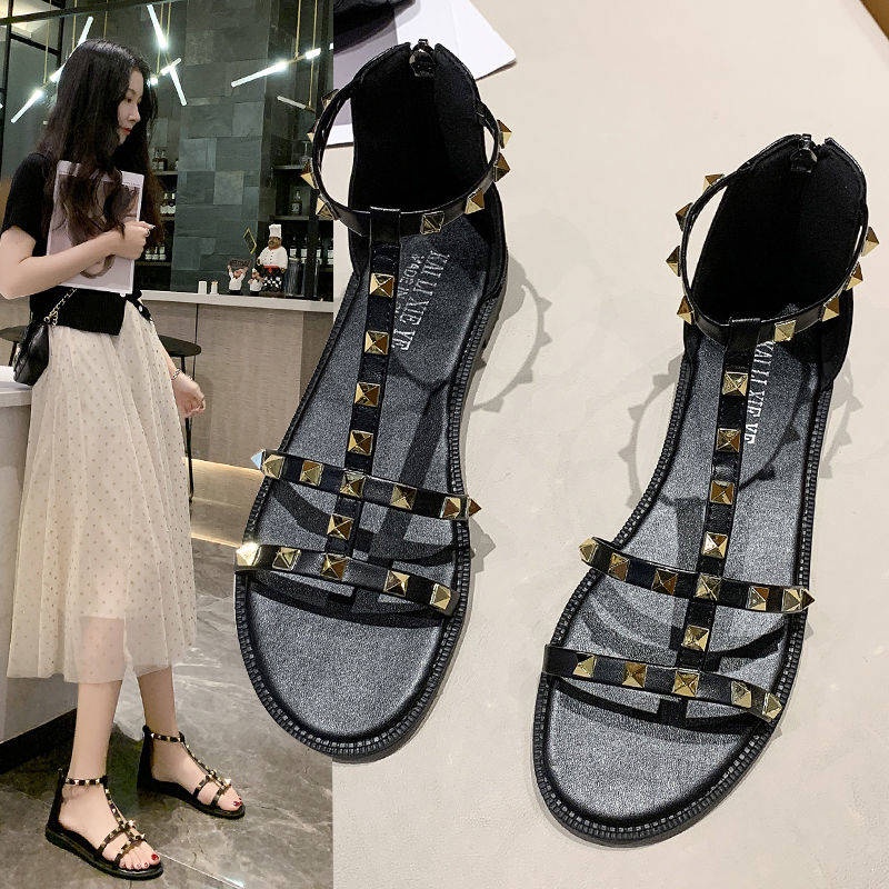 Giày Sandal Thiết Kế Mới Có Khóa Kéo Cao Cấp Thời Trang Theo Phong Cách Anh