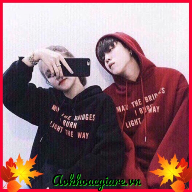 Áo khoác nỉ chui hoddie nam nữ chữ nhỏ light the way