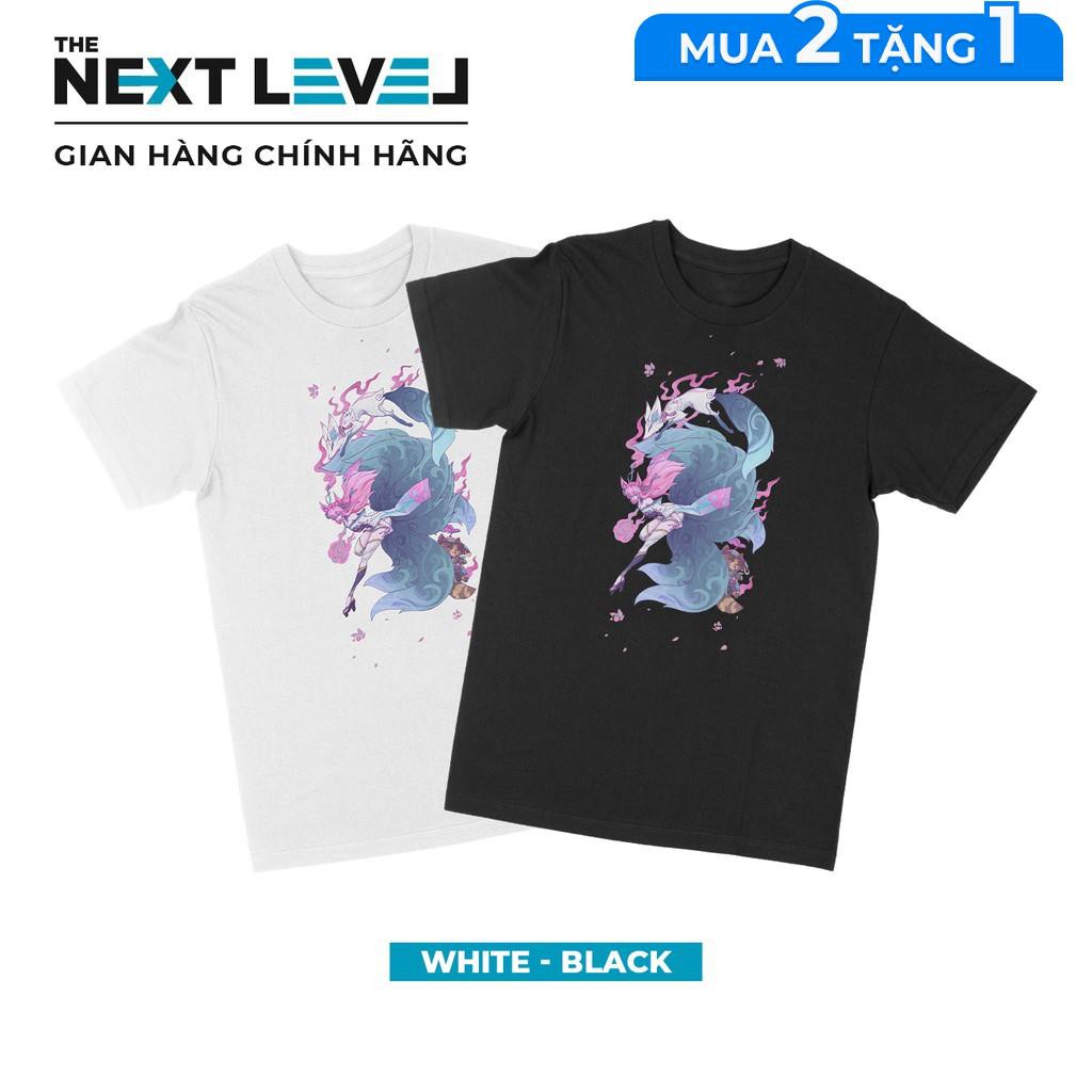 1Pog /Áo thun Ahri & Teemo Unisex THE NEXT LEVEL, Cotton 100% nam nữ - BT0039!