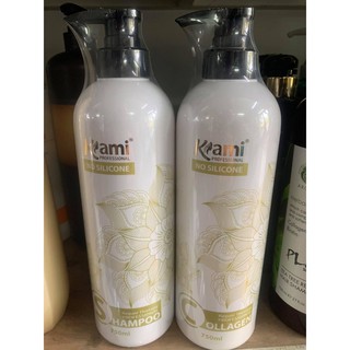 CẶP DẦU GỘI XẢ COLLAGEN KHÔNG CHỨA SILICONE KAMI 750ML X2