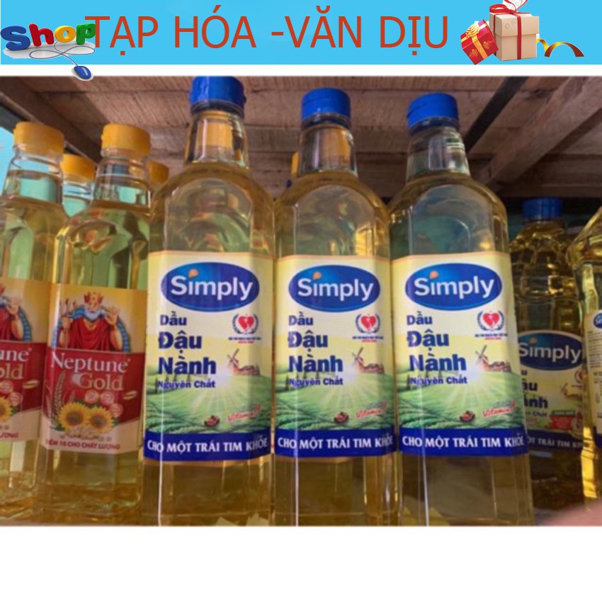 Dầu đậu nành Simply 1L  ✅còn hàng ✅ tạp hóa Văn Dịu