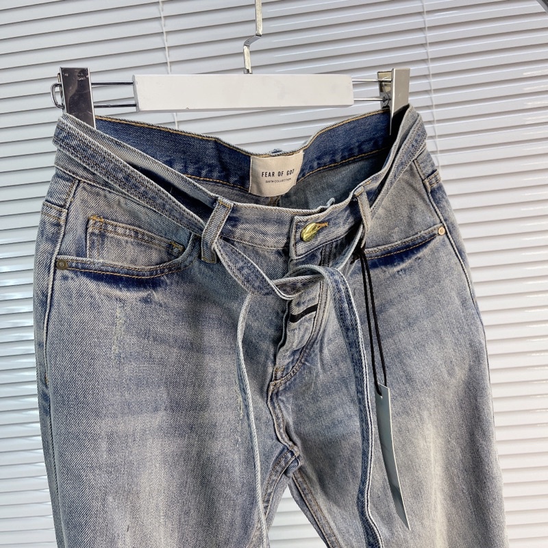 ⚡️[Mirror Quality] - Quần jeans FOG Fear Of God Slim Fit Distressed Denim Jeans Indigo rách gối, quần bò FOG