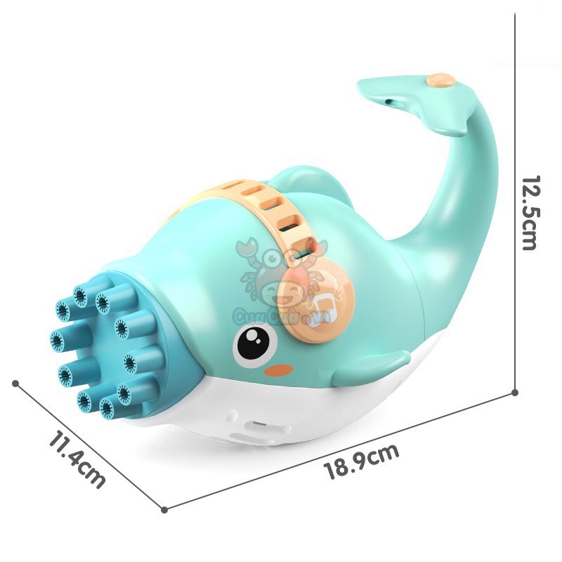 Súng bắn bong bóng cá heo 10 nòng cho bé