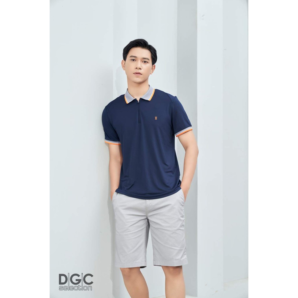 Áo Polo ngắn tay DGC dáng Regular Fit suông nhẹ phối viền tay và cổ, chất vải coolmax co giãn thấm hút tốt SAP2006M