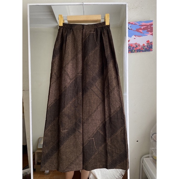 Chân váy hoa nhí seconhand vintage Nhật Bản