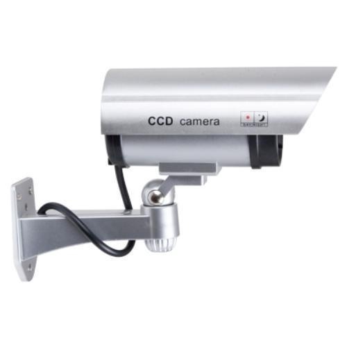 Camera An Ninh Giả Có Đèn LED Màu Bạc IP44