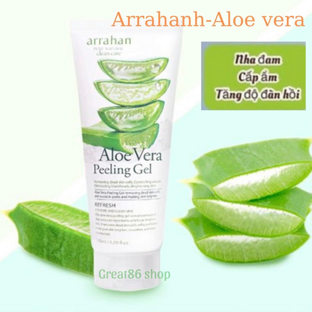 Tẩy da chết great86 tẩy tế bào chết Arrahan Hàn Quốc 180ml chiết xuất từ thiên nhiên giúp trắng da