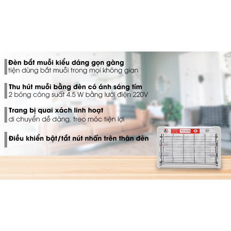 🚚 FREE SHIP 🚚 ĐÈN BẮT MUỖI ĐIỆN QUANG EML06L- hàng chính hãng