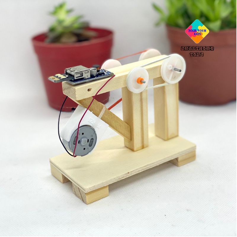 Đồ Chơi Lắp Ráp Cho Bé – Đồ Chơi Gỗ Thông Minh,  Máy Phát Điện Mini Bằng Gỗ Sáng Tạo SmartHome Toys