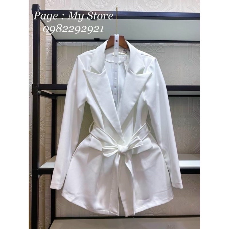 Áo khoác blazer chất tuyết mưa cột eo sang chảnh ( kèm ảnh thật ) | BigBuy360 - bigbuy360.vn