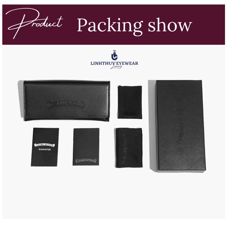 Kính mắt chrome hearts foti vuông thời trang fullbox