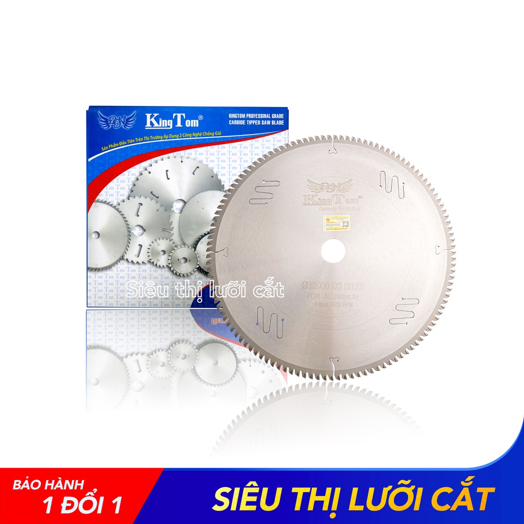 Lưỡi Cắt Nhôm Hệ Cao Cấp Khe Lazer 305-120 Răng KingTom - Siêu Mịn