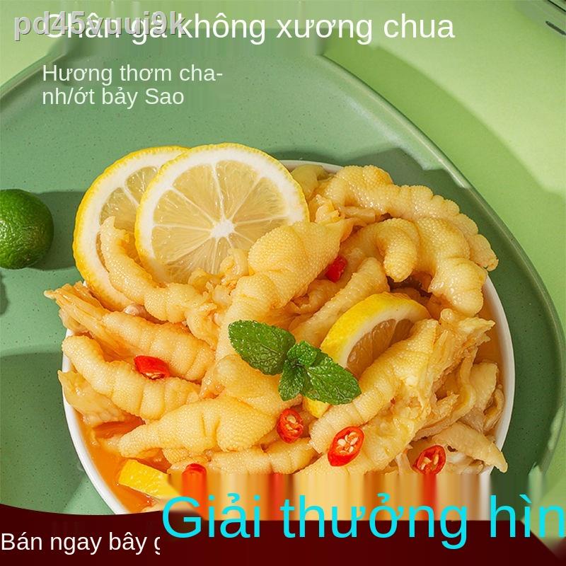 BChân gà rút xương chanh chua cay ăn liền túi lưới ngâm ớt hộp