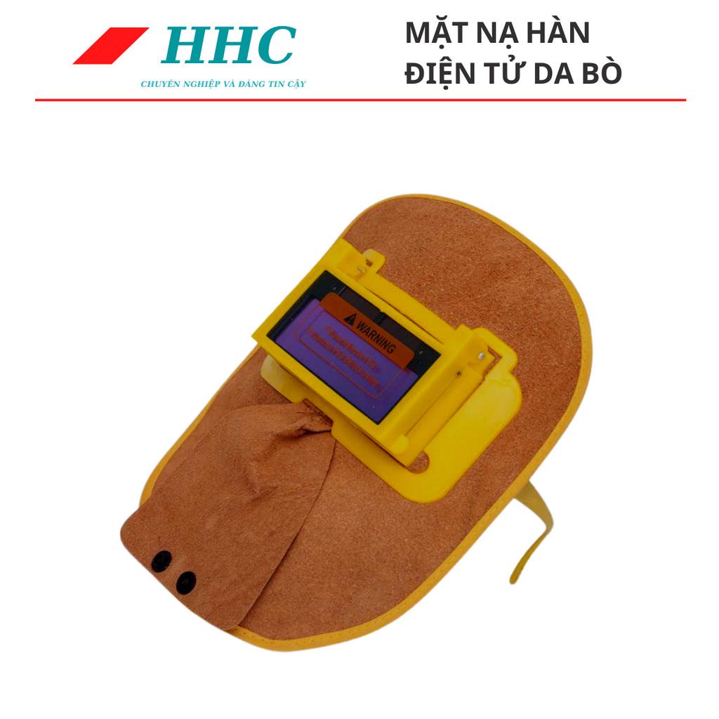 Mặt nạ hàn điện tử da bò chống nóng, chống đau mắt cho thợ hàn
