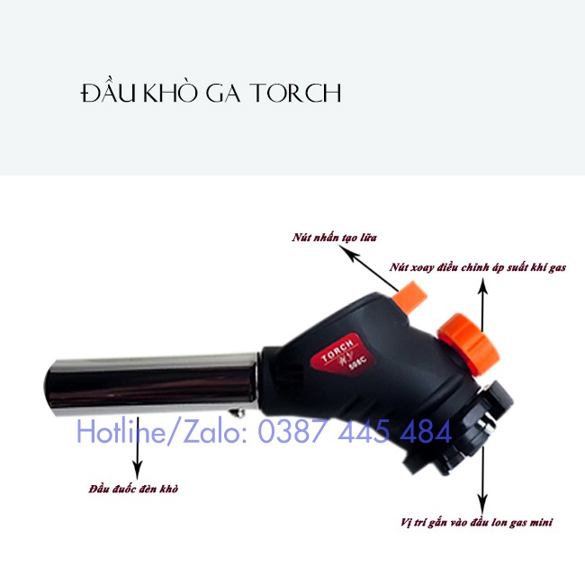 Đầu khò ga mini làm món trà sữa nướng hãng TORCH