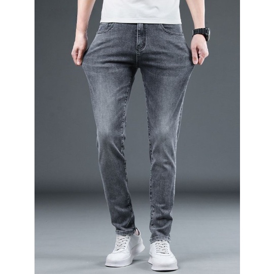 Quần jean nam skinny màu xám tro, quần bò co giãn 4 chiều slimfit chất vải bò cao cấp Sogeum