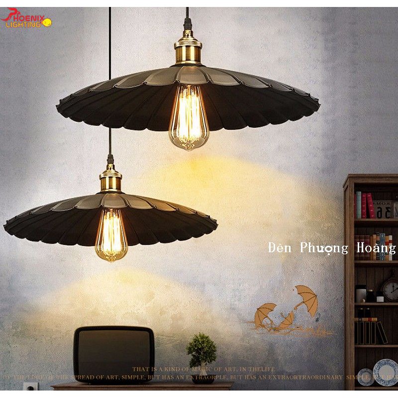 Đèn thả trần hình bông hoa - Đèn thả bàn ăn đui đồng
