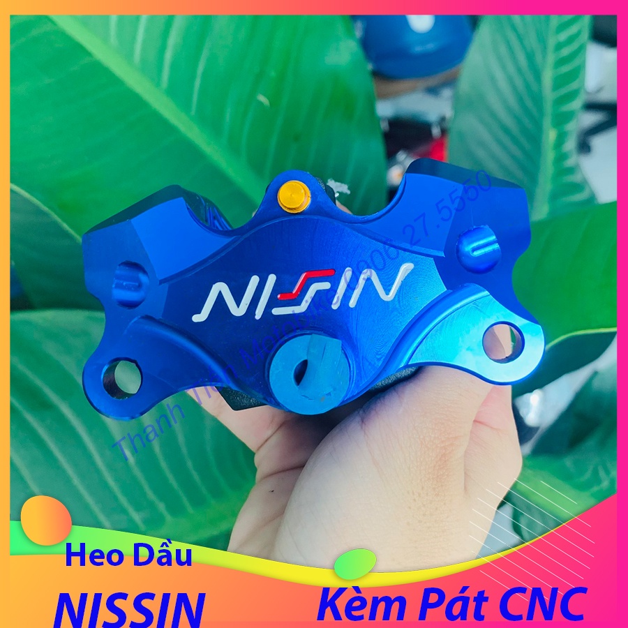 Heo TRƯỚC NISSIN 2PIS đối xứng GẮN ĐĨA ZIN KÈM PÁT các dòng xe AB2010, AB2013-20, Click, Mio, Luvias, Xìpo, Nouvo, Sonic
