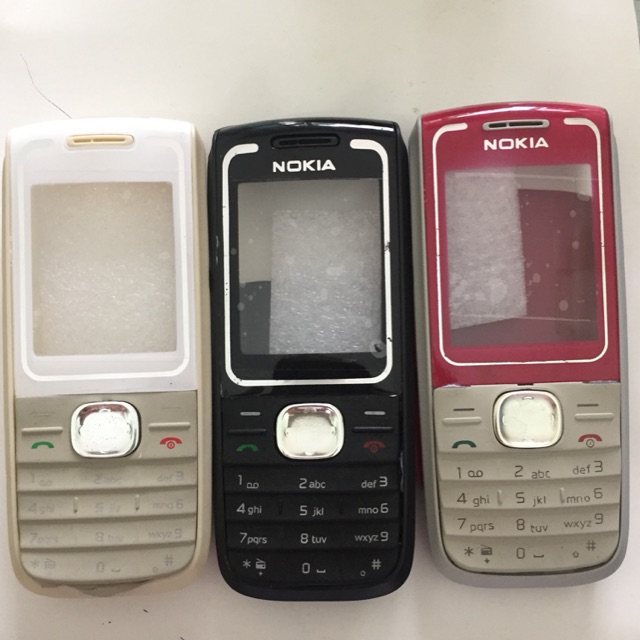 Vỏ Nokia 1650 kèm phím có xương và loại chỉ có mặt trước nắp sau(mt-ns), loại mt-ns kèm phím.