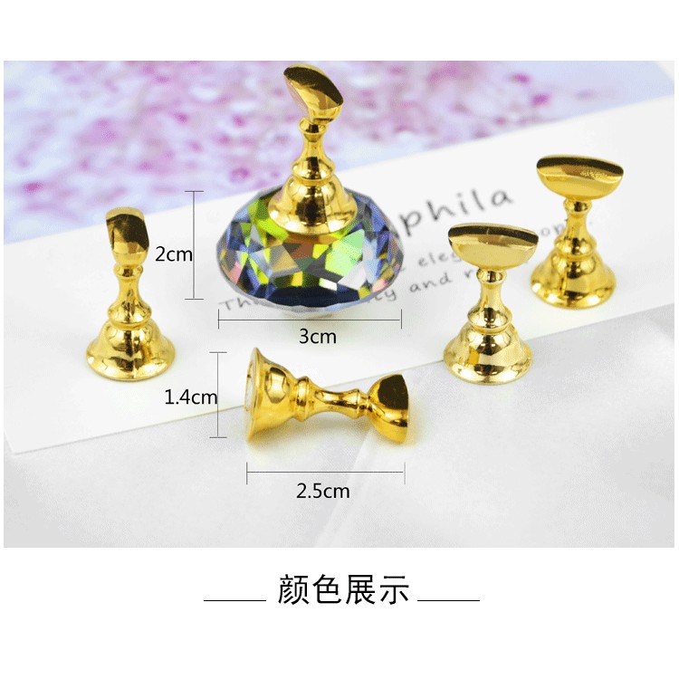 Đế gắn móng mẫu tập vẽ nail - Đế kim cương có nam châm
