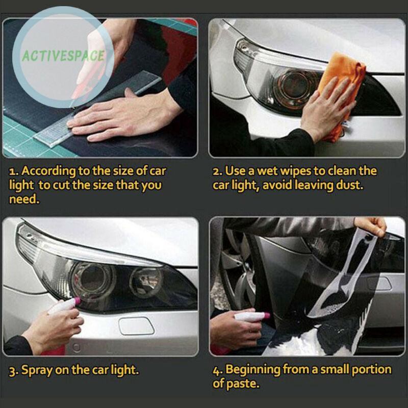 Tấm Phim Dán Đèn Pha Xe Hơi 100x30cm