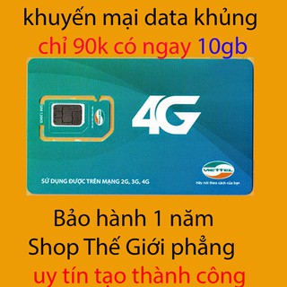 sim 4g viettel tặng 10gb/tháng tốc độ cao