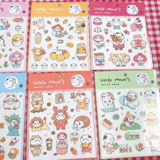 Zanmo Sticker miếng nhãn dán mèo uncle meow
