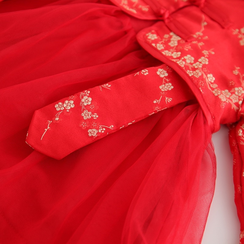 Váy tết lót lông cho bé gái