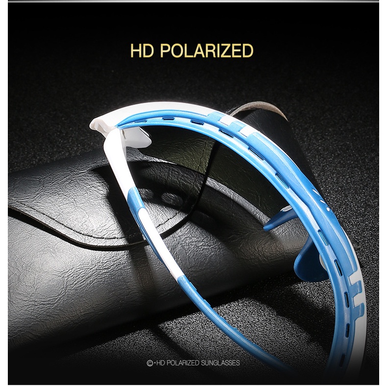 Kính mát phân cực thời trang thể thao chạy xe đạp ngoài trời chống gió cho nam và nữ