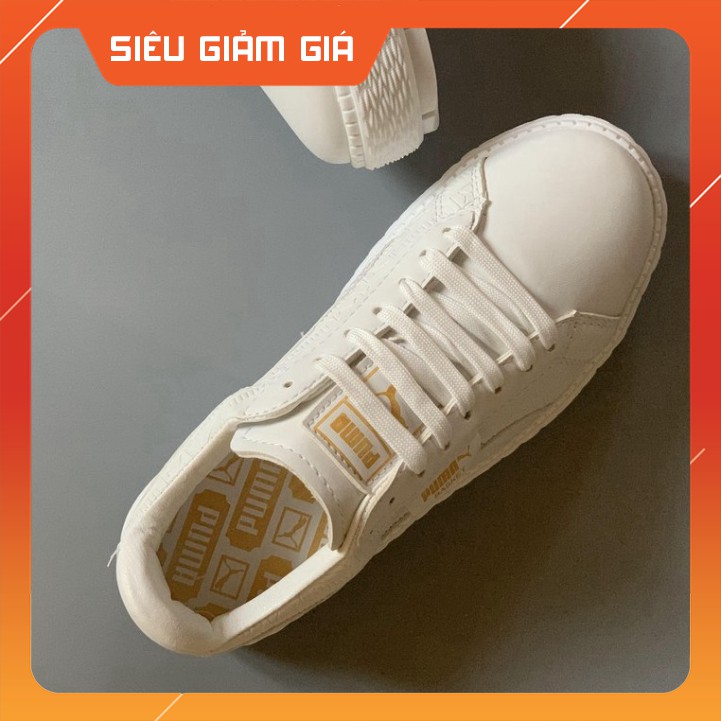 [BÁN CHẠY NHẤT SHOPEE] Giày Thể Thao Sneaker Nữ Ulzzang Fenty Full Trắng Đế Bệt Siêu Đẹp