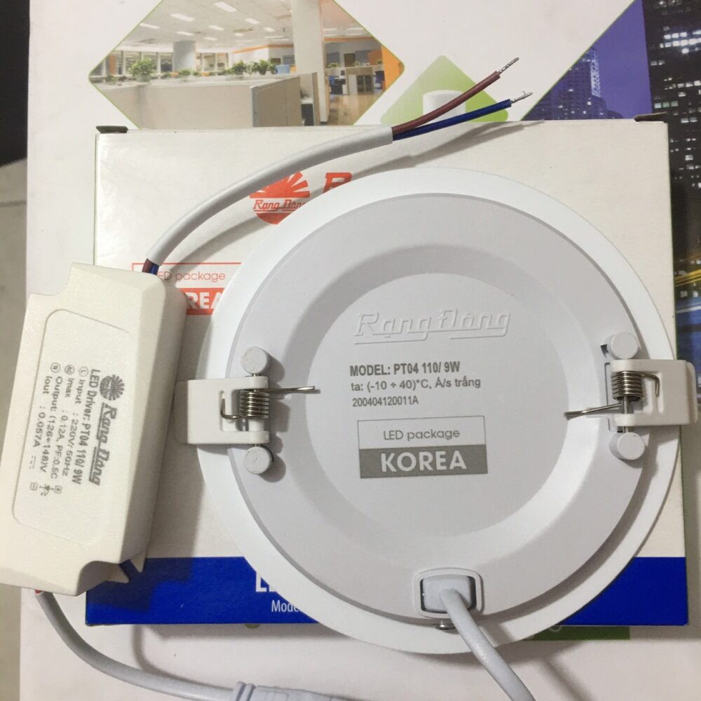 Đèn LED âm trần Rạng Đông D PT04L 6W, 9W, 12W ChipLED HÀN QUỐC