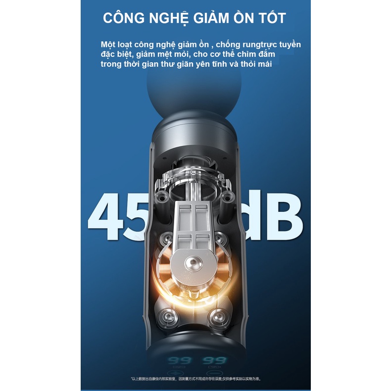 Máy massage cầm tay booster KONKA F3 sự dụng 8 đầu 99 cấp độ rung giúp bạn mát xa giảm đau, thư giãn toàn thân