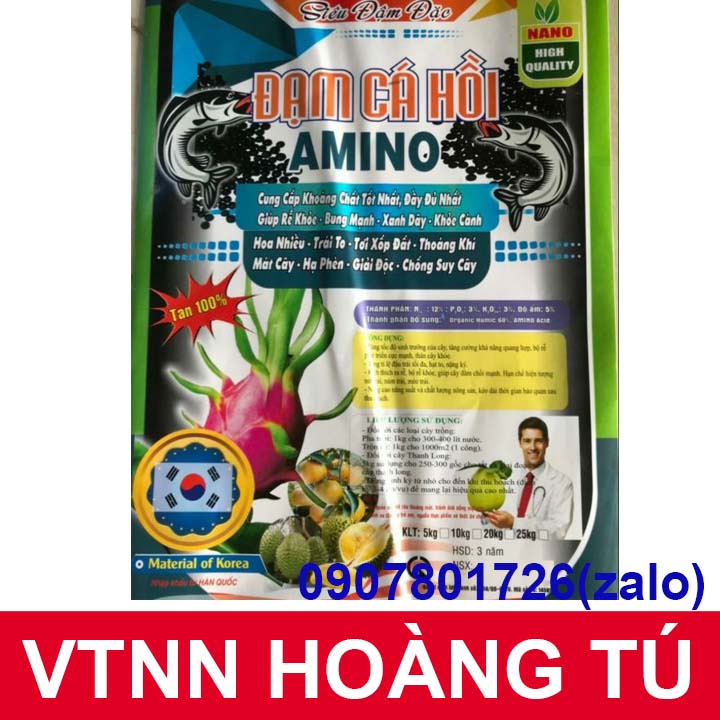 Đạm cá hồi amino axit axit bổ sung humic gói 1kg