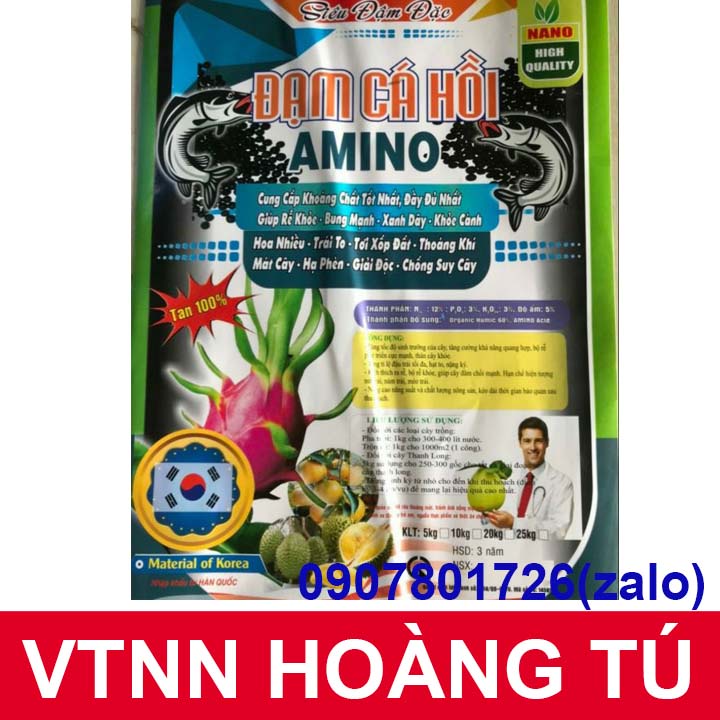 Đạm cá hồi amino axit axit bổ sung humic gói 1kg