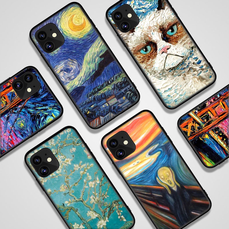 Ốp Điện Thoại Họa Tiết Tranh Van Gogh Dành Cho Xiaomi Redmi Note 10 10S 6A 9C 9A 7 8