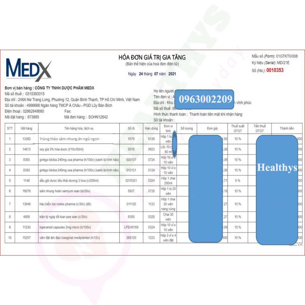 Trùng Thảo Sâm Nhung Malaysia - Healthys.vn