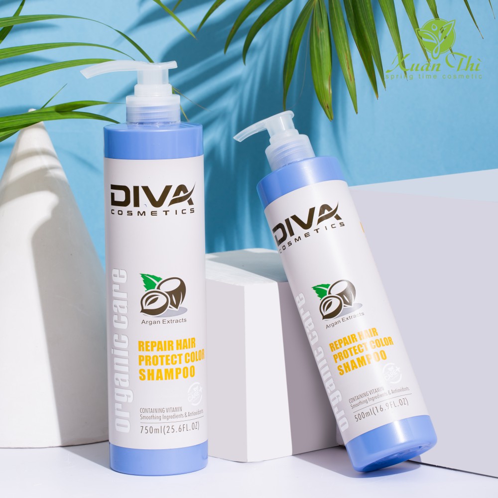 Cặp Dầu Gội Xả Phục Hồi Giữ Màu DIVA Protect Color 500ml/750ml