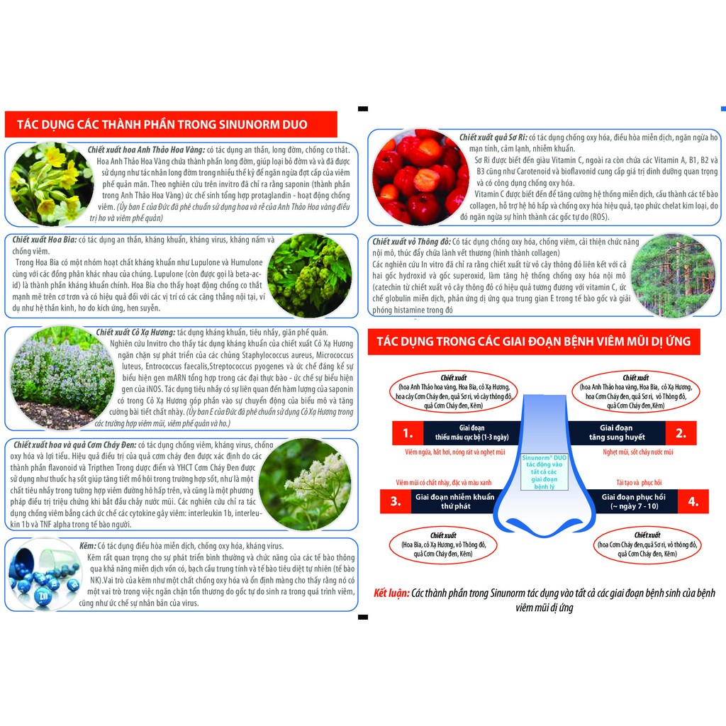 Sinunorm DUO Giải pháp cho bệnh viêm xoang, viêm mũi dị ứng