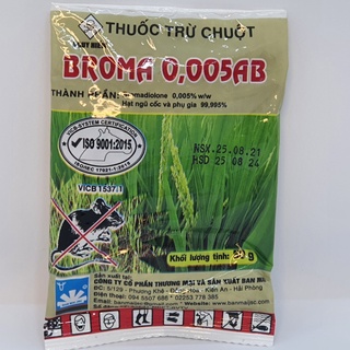 Thuốc diệt chuột trộn sẵn Broma 0,005 AB Gói 50g , Broma 0,005 AB thế hệ mới
