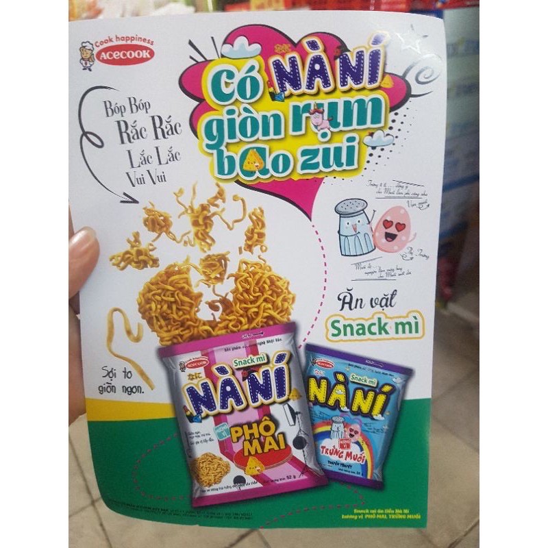 Snack Mì Nà Ní Vị Phô Mai & Trứng Muối 52g | BigBuy360 - bigbuy360.vn