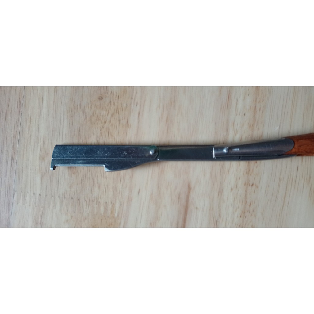 Cán gắn lưỡi lam dùng đẻ cạo lông mặt có 2 loại cán gỗ và cán inox - phụ liệu tóc