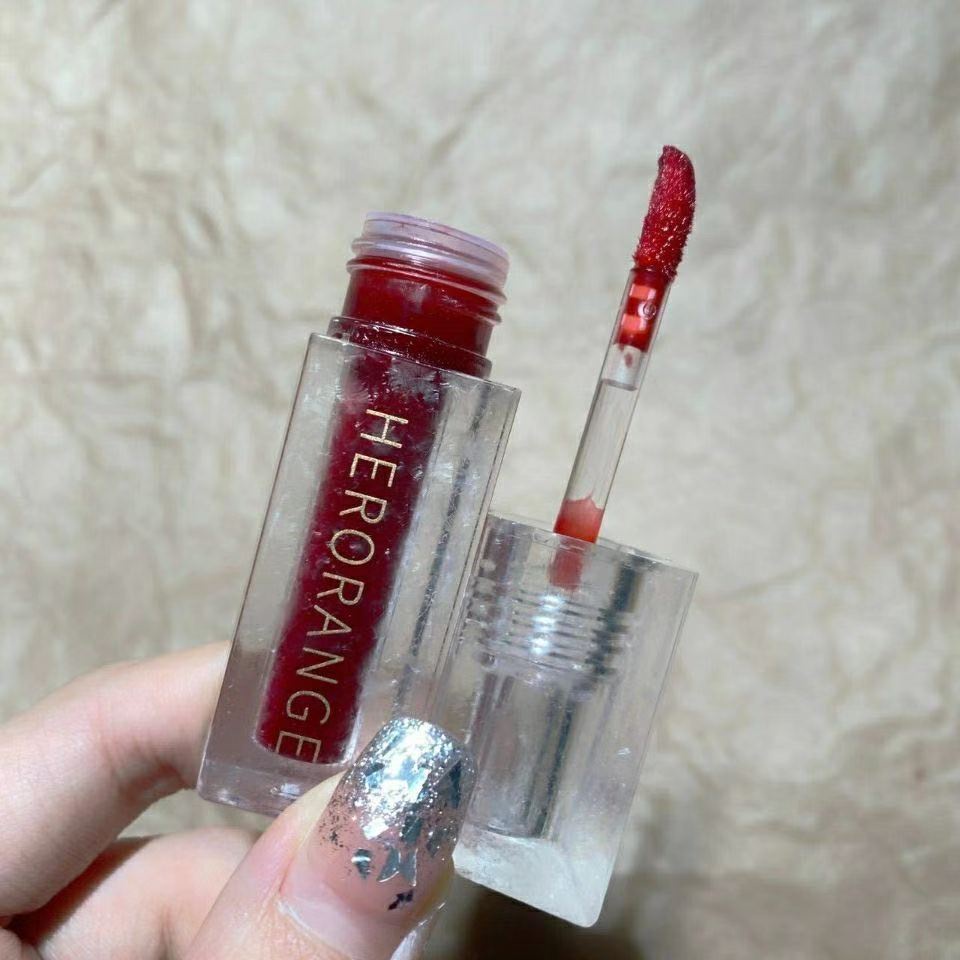 Son Kem Lì HERORANGE Son Bóng Màu Nude Nhạt Mềm Mượt Nuôi Dưỡng Môi Chống Thấm Nước/Son kem dưỡng ẩm kháng nước lâu trôi