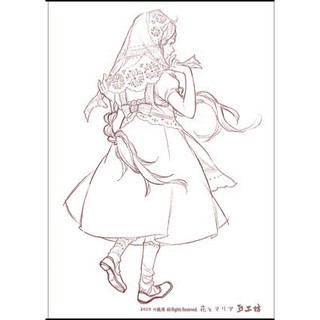 Line art "Hoa và mưa" của artist Norisama