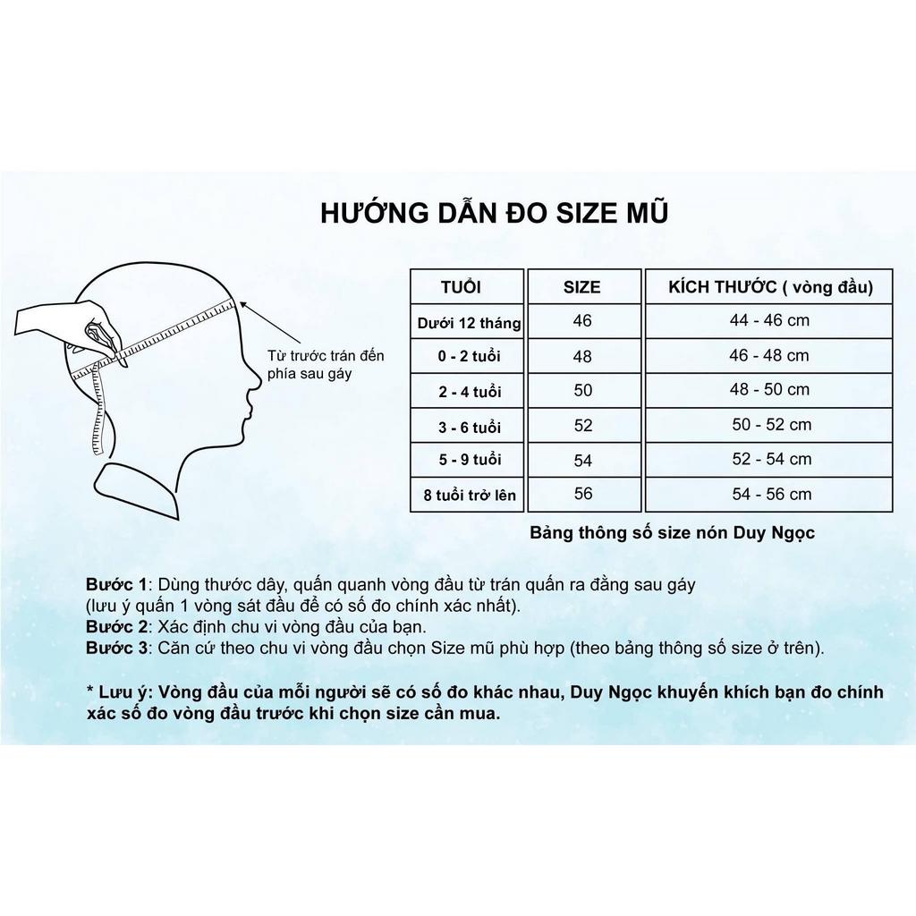 Nón Bucket trẻ em hình in Khủng long ngộ nghĩnh Duy Ngọc phù hợp cho bé lớn 5-10 tuổi